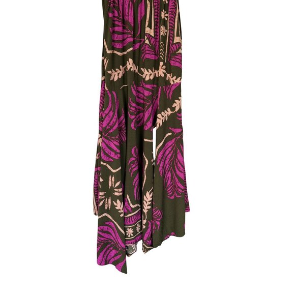 OLIVACEOUS Fall Floral Maxi Dress Sleeveless Women's Small Boho EUC Brown Purple - Picture 4 of 10